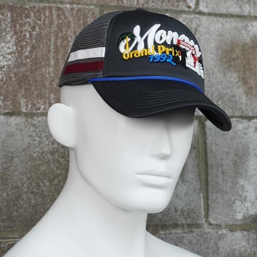 GCBalaclava Monaco Grand Prix 1992 Racing Premium Trucker hat Fishing bass Trendy car mesh hat Automotive USA Baseball hat Grey