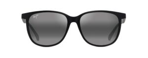 maui jim ilikea af cat eye sunglasses, matte black/neutral grey polarized, extra large