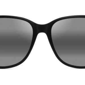 Maui Jim Ilikea AF Cat Eye Sunglasses, Matte Black/Neutral Grey Polarized, Extra Large