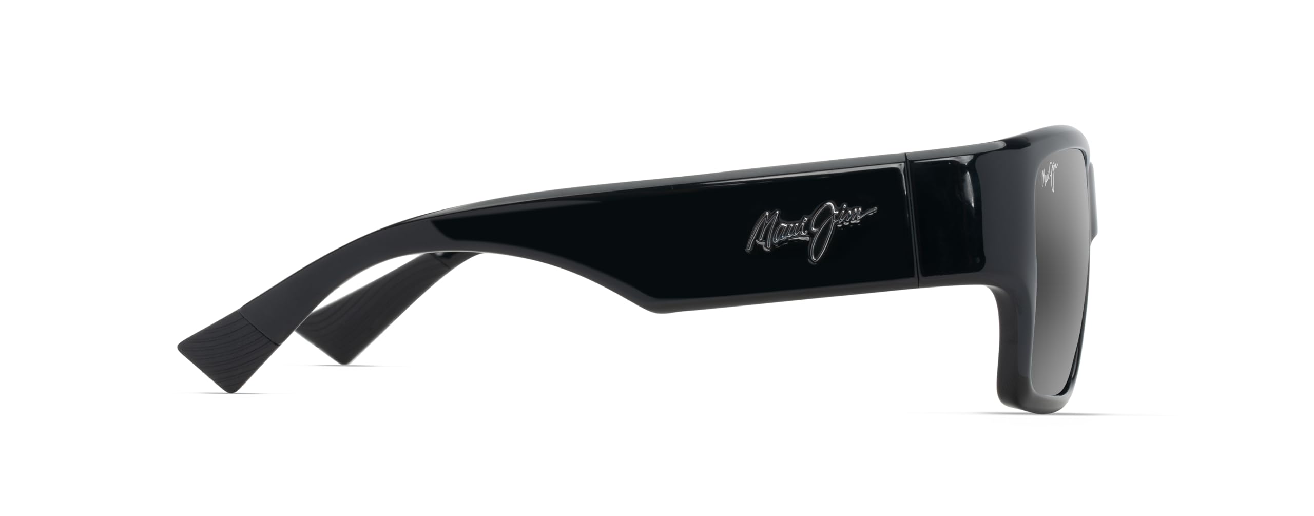 Maui Jim Kaolu Square Sunglasses, Shiny Black/Neutral Grey Polarized, Extra Large