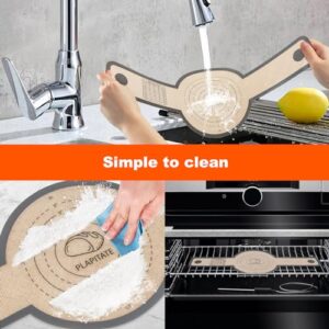 PLAPITATE Silicone Bread Sling for Dutch Oven Liners, Non Stick 2 PCS, Easy Clean Reusable Silicone Bread Baking Mat with Long Handles, Easy to Transfer Sourdough Bread