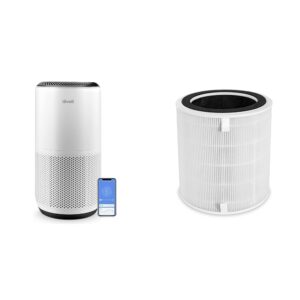 levoit air purifiers for home large room up to 1980 ft² in 1 hr with air quality monitor & lv-h135 air purifier replacement filter