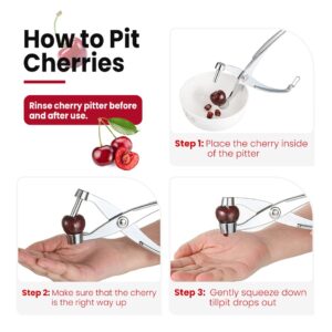 Cherry Pitter Cherry Picker Easy to use,Heavy Duty Cherry Tool all metal construction, easy to clean, for pitting cherries, olives, kitchen tool