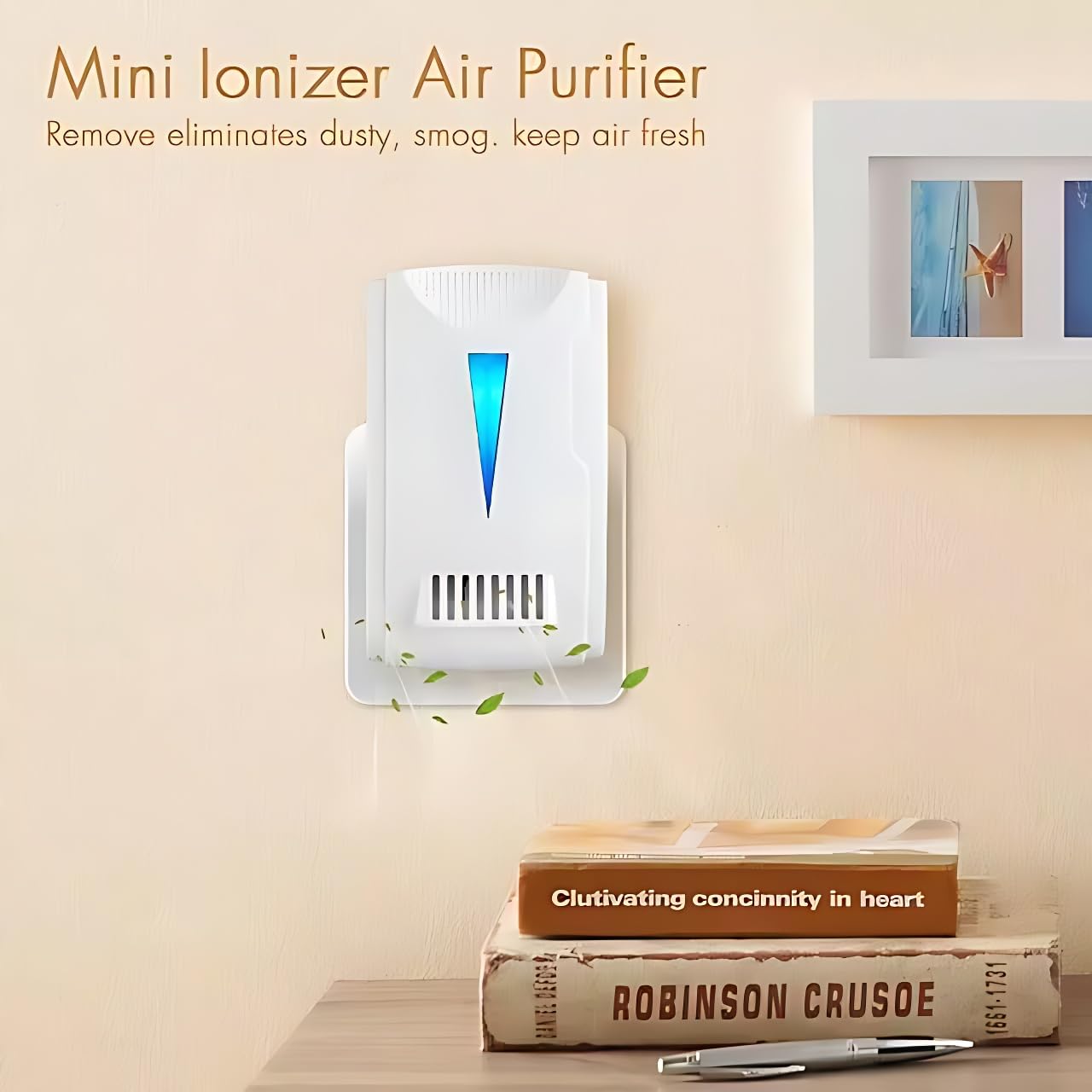 Ionizer Air Purifier,Plug In Air Purifier Ion, Protable and Quiet Plug-in Ionizer with Clear Negative Ion Wind Output, Automatic Release of Anions,Easy to Usefor Home and Office Use.