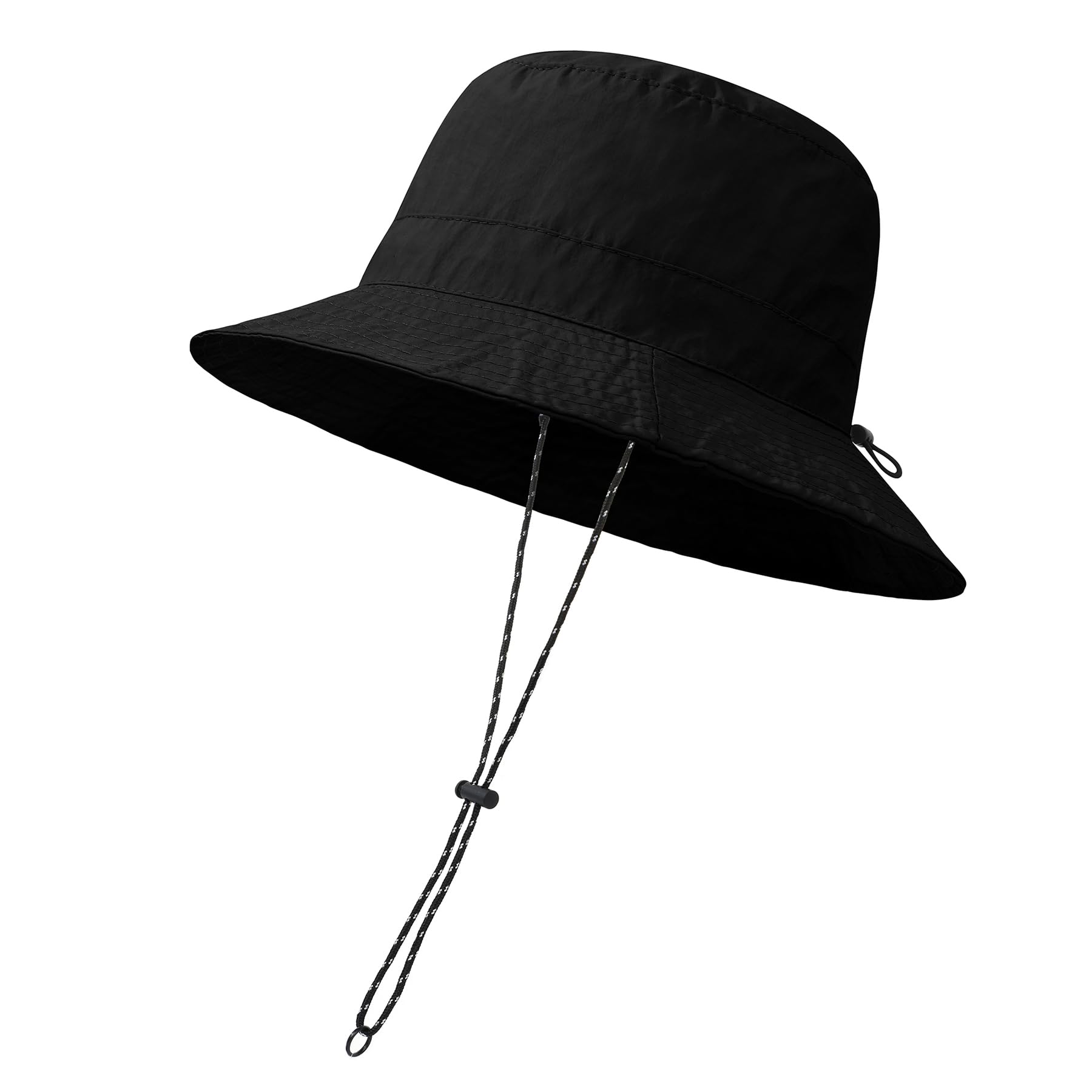 Zando Waterproof Bucket Hat for Woman Men Rain Hat UPF 50+ Sun Hats for Women Packable Outdoor Hiking Safari Hats for Women Wide Brim Summer Hat Adjustable Boonie Fishing Hat Black Hat One Size