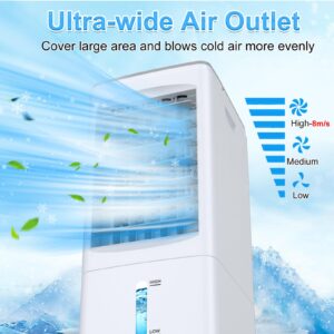 Portable Air Conditioners, 3-IN-1 Air Conditioner Portable for Room, [1.45 Gal Tank] Portable AC Cooling Fan w/ 3 Spds & Cooling Modes, Swing, 7H Timer, Quiet Evaporative Air Cooler for Home Office