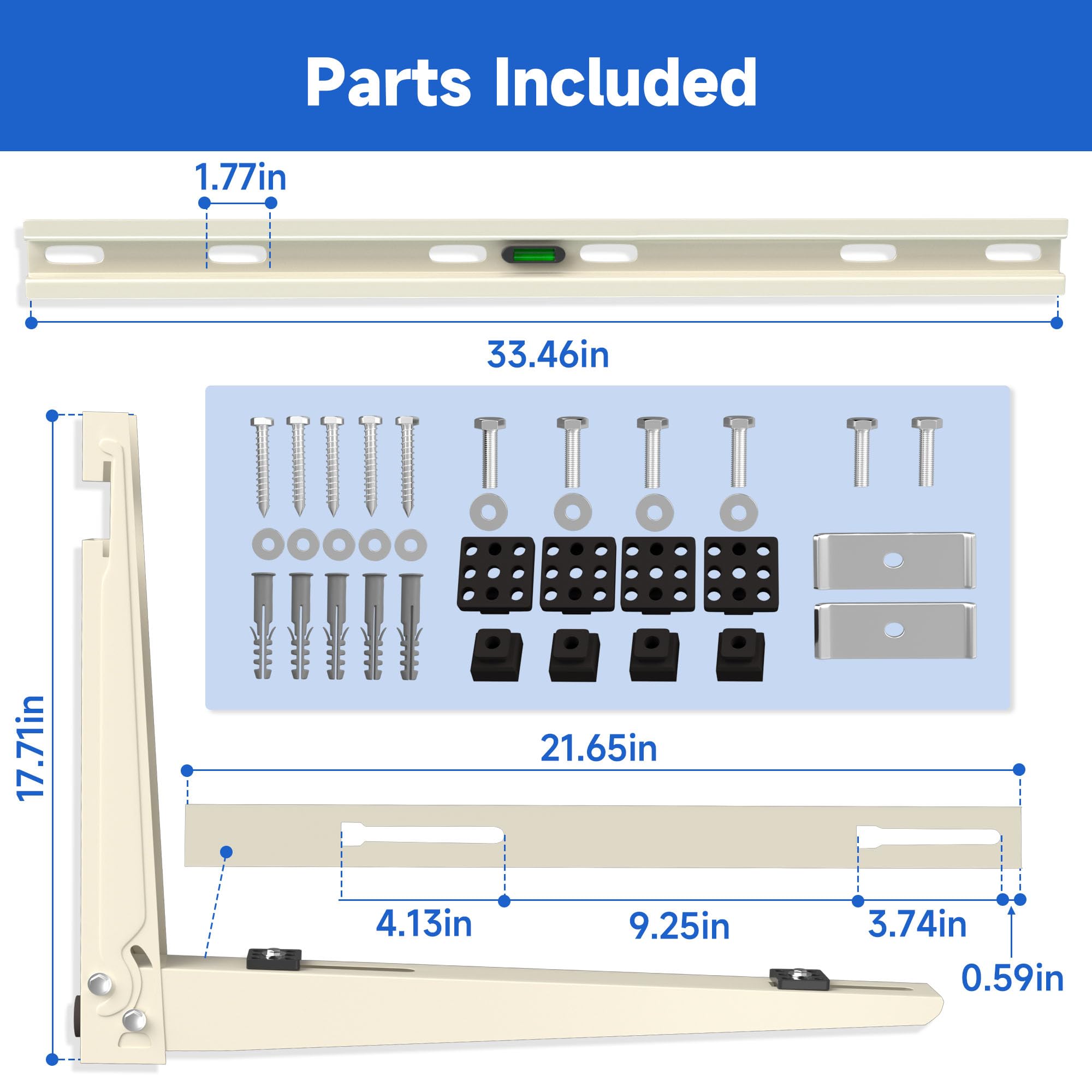 TAKTOPEAK Mini Split Brackets, Crossbar Wall Mount for Mini Split from 7000 BTU to 24000 BTU