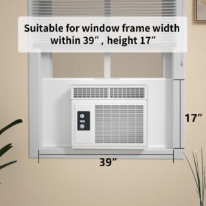 SZZSAF Window Air Conditioner Side Insulated Panel, WinterSummer Winter Heat and Draft Insulating,Insulation Foam Material,Equipped with 4 edge banding strips (1WHITE)