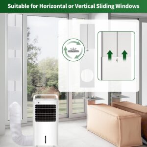 BYOFI Portable air conditioner sliding door vent kit，Adjustable Portable AC Window Kit for 5.9” Exhaust Hose，Adjustable Ac Vent Kit for Sliding Door Max length 90inches