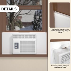 SZZSAF Window Air Conditioner Side Insulated Panel, WinterSummer Winter Heat and Draft Insulating,Insulation Foam Material,Equipped with 4 edge banding strips (1WHITE)