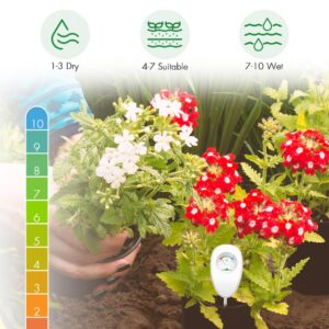 Landtouch Soil Moisture Meter, Moisture Meter for Plants, Moisture Meter for Soil, Garden, Farming, Potted Plants, Indoor & Outdoor, No Batteries Required