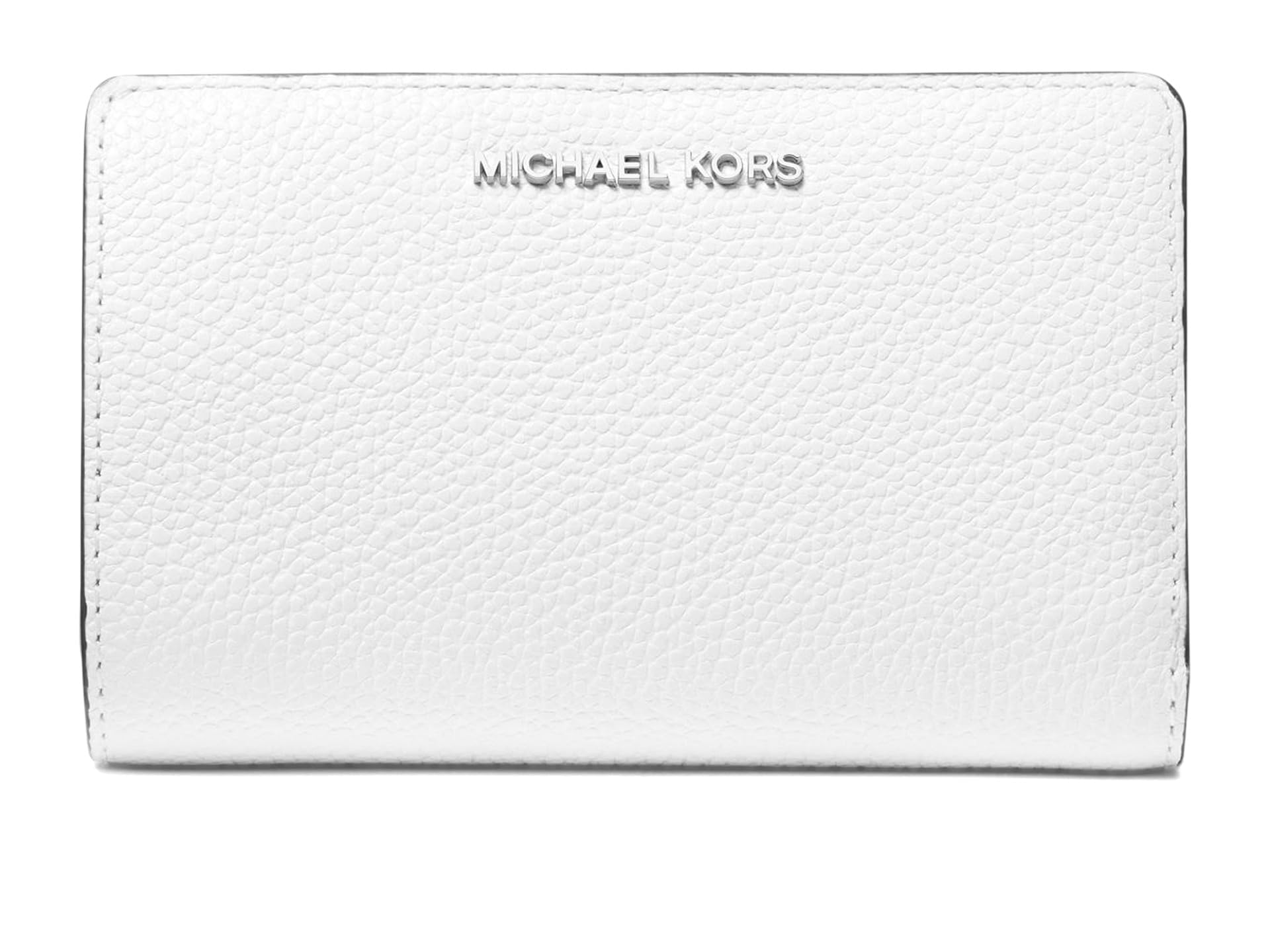 Michael Kors Women's Medium Snap Zip Around Wallet, Optic White