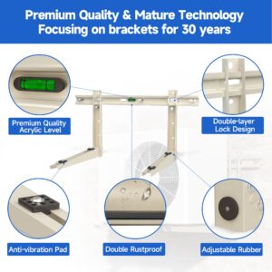 TAKTOPEAK Mini Split Brackets, Crossbar Wall Mount for Mini Split from 7000 BTU to 24000 BTU