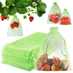 ruolan fruit protection bags for fruit trees120pcs,mesh bags to protect fruit on trees,grape protection bags,grape vine mesh netting,reusable fruit bags (6x8 inch)