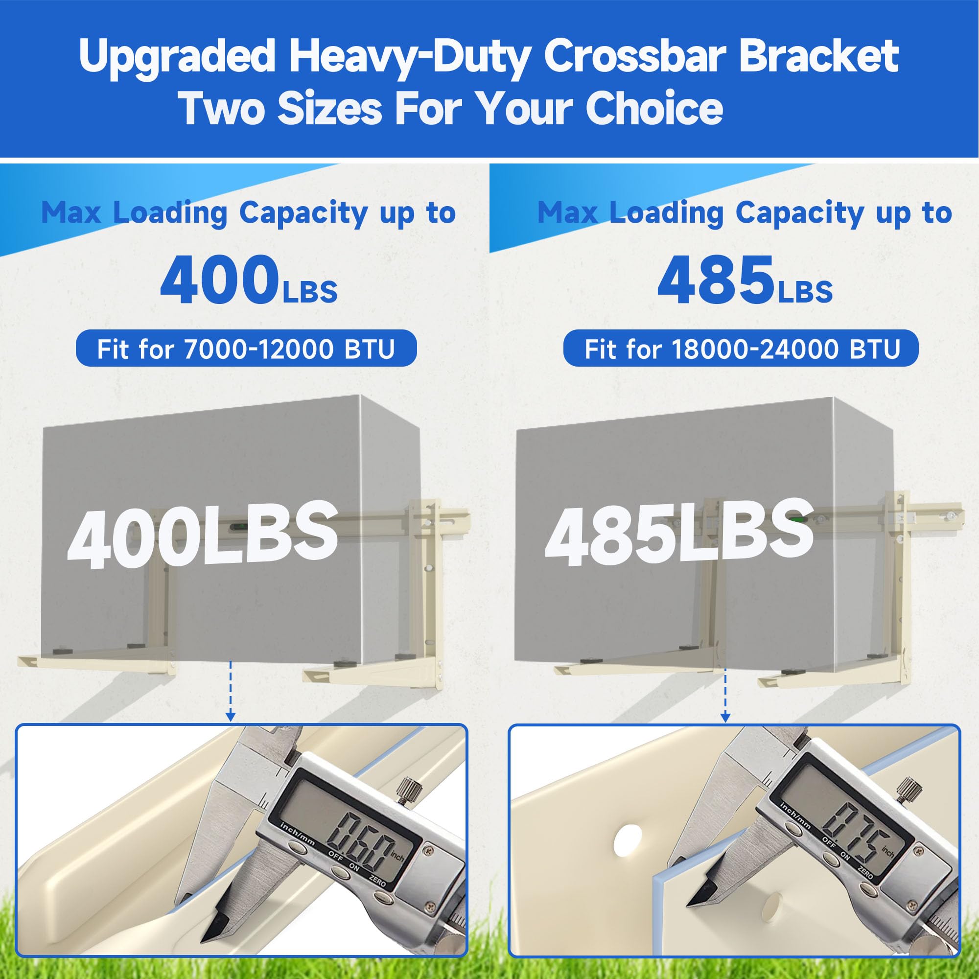 TAKTOPEAK Mini Split Brackets, Crossbar Wall Mount for Mini Split from 7000 BTU to 24000 BTU