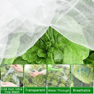 2 Pack Garden Netting - 10x33Ft,Ultra Fine Mesh Netting,Raised Bed Plant Covers Netting Barrier Net Protect Fruit Flower Vegetables Crops from Tiny Pests Insect Birds Deer Squirrels