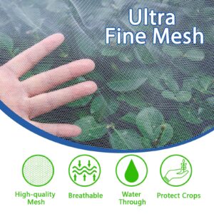 Daksha White Garden Netting, 2.4 x 3 m Ultra Fine Mesh Netting, 7.8 x 9.8 Ft Mosquito Netting Plant Covers Protection Netting for Vegetable Fruits Flowers (Packaging May Vary)