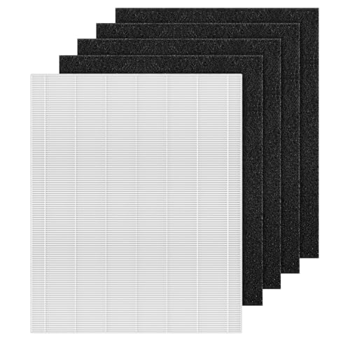 D480 Replacement Filter D4 Compatible with Winix D480 Air Purifier Part No. 1712-0100-00, Includes 1 H13 Grade True HEPA and 4 Activated Carbon Filters (1+4)