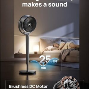 Dreo Pedestal Fan with Smart Control, 43'' Inches, 150°+120° Omni-Directional Oscillating Quiet Fans for Bedroom, 110ft Circulator Fan with DC Motor, 9 Speeds, 6 Modes, 12H Timer, Wi-Fi/Voice/Alexa