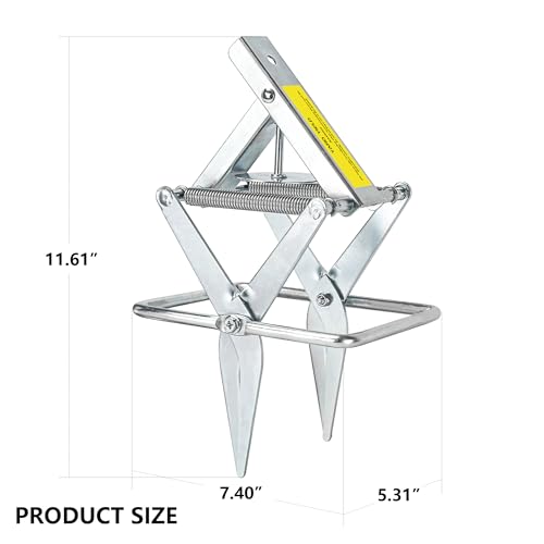 YardYield Mole Trap,Galvanized Steel Mole Scissor Trap,Reusable Mole Gopher Trap,Easy Set Quick Capture Gopher Trap for Lawns (Silver)