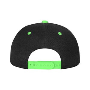 MICDESBA 90s Hip Hop Baseball Cap for Men Women,Unisex Adjustable Snapback Hat with BEL AIR 23 Print for Hip Hop Gala Theme Parties(Green)