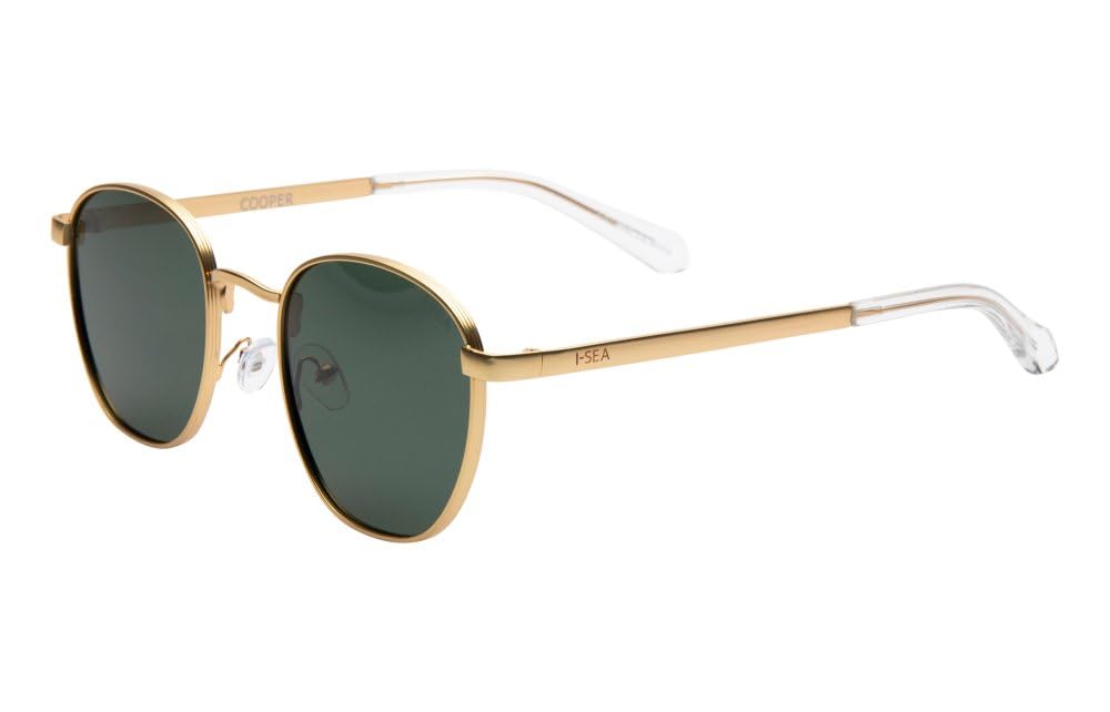 I-SEA Women's Sunglasses - Cooper (GOLD/GREEN POLARIZED), 50mm