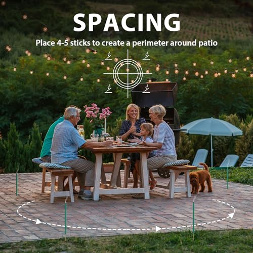 KICKOUTOR Mosquito Repellent Outdoor Patio 12 PCS Natural Citronella Mosquito Incense Sticks DEET Free Mosquito Barrier Repeller for Backyard Travel Camping Indoor Gnat Mosquito Control