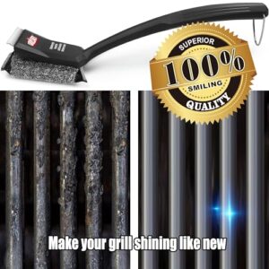 GRILLART Grill Brush Bristle Free, SteamWizards [Ultra Safe & Efficient] Grill Cleaner Brush with 1 Replacement Head, for Cast Iron and Stainless Steel Grates, BBQ Grill Brush for Outdoor Grill