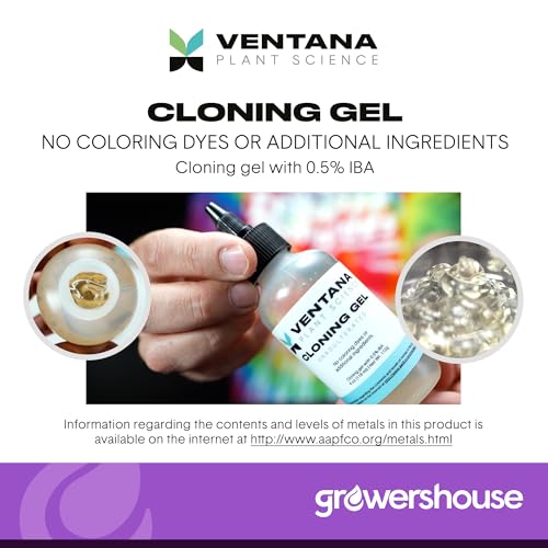 Ventana Plant Science Cloning Gel - Cloning Paste with Rapid Rooter Rooting Hormone - 0.5% IBA Indole-3 Butyric Acid Vitamin B-1 Added, Essential for Healthy Plant Growth, Dye-Free