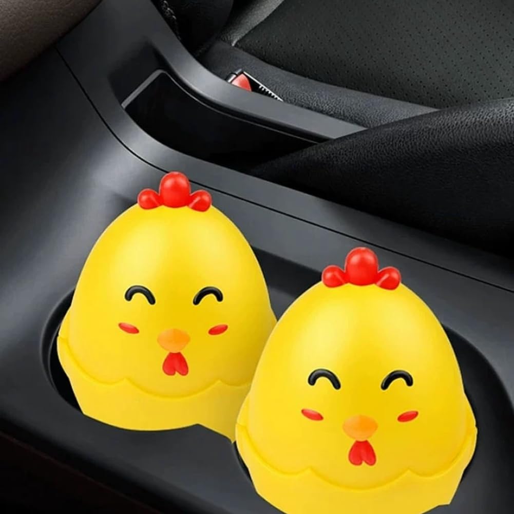 Mookblank 2pcs Cute Reusable Fridge Deodorizer chick Shape, Fridge Cleaner Can Absorb Odor Smell Remover Activated Charcoal Odor Absorber Fun Tools for Home Bathroom Office Car