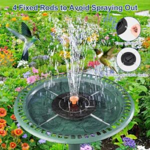 VOROSY 3.5W Solar Fountain, 2024 Upgrade Water Fountain Outdoor,Solar Bird Bath Fountains with 4 Fixed Rods & 8 Orange Nozzles,Solar Fountain Pump for Pond, Patio,Outdoor,Garden, Pool