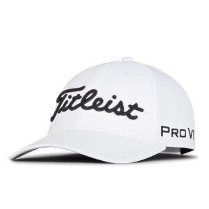 Titleist Women's Standard Tour Performance Golf Hat, White/Black, One Size