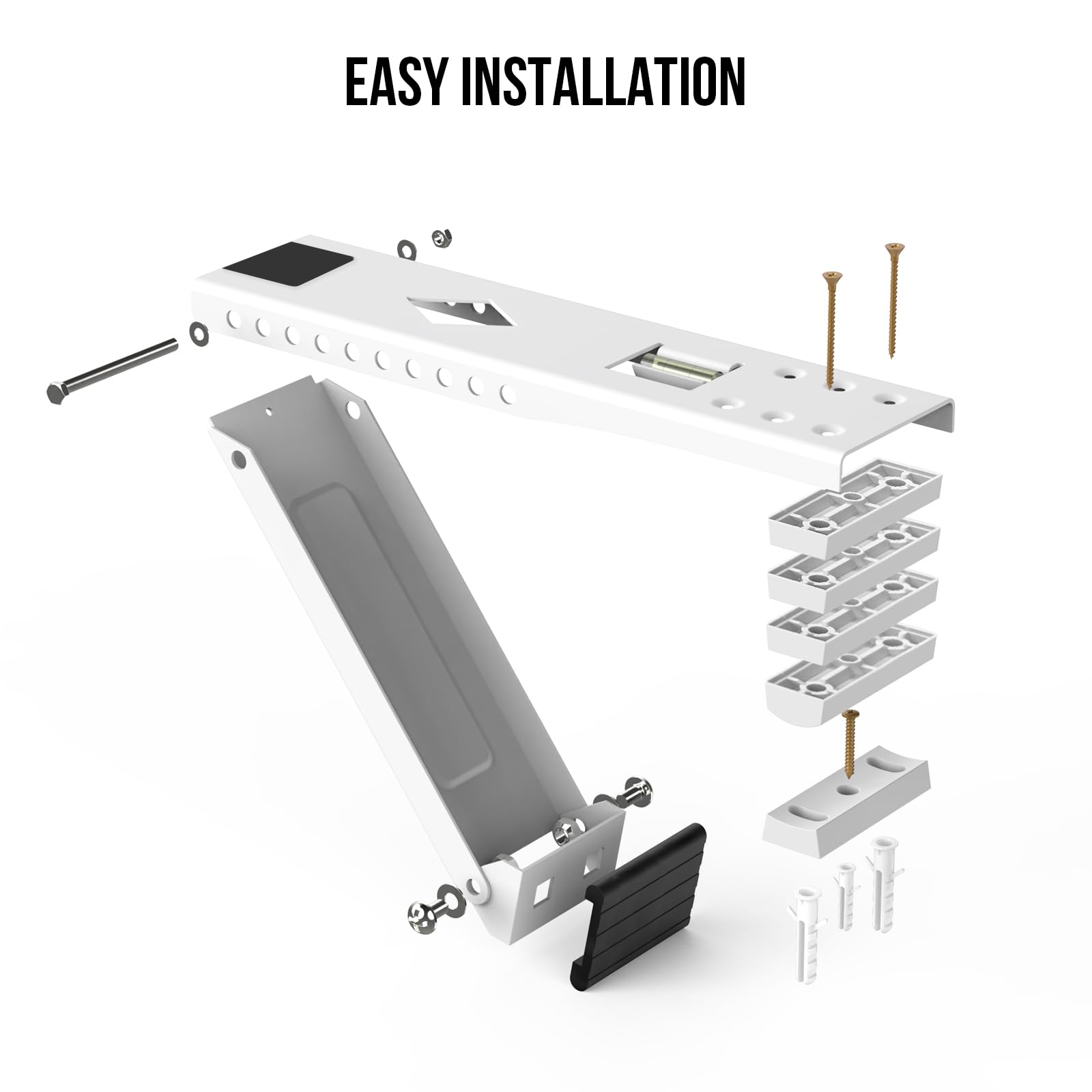 BEWAVE Window Air Conditioner Support Bracket, Universal Window AC Mount Units Up to 85lbs, Fits 5000-12000BTU AC Units