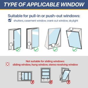 400CM(157") Portable AC Window Seal, Casement Window Vent Kit Seal Kit for Portable Air Conditioner Dryer, 100% Sealing Waterproof Easy to Install for Crank Out/Awning/Skylights Window