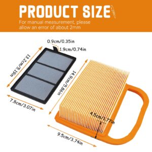 SOLLON TS420 TS410 Air Filter + Pre Cleaner Set for Stihl TS420 TS410 TS 420 TS 410 TS410Z TS420Z TS480 TS500i Concrete Cut Off Saw Replace 4238 141 0300 5 Pack