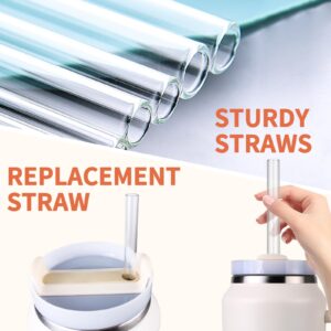 KEUYE 64oz Straw Compatible With Stanley, Extra Long Quencher 64 oz Straw,Cleaning Brush And Iceflow Flip Straw Tumbler 64 oz Compatible With Stanley Accessories,Resuable Ice Flow Flip Straw 64 oz