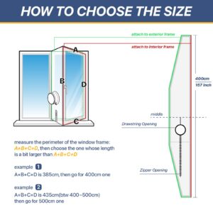 400CM(157") Portable AC Window Seal, Casement Window Vent Kit Seal Kit for Portable Air Conditioner Dryer, 100% Sealing Waterproof Easy to Install for Crank Out/Awning/Skylights Window