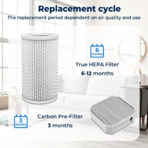 TOMORAL PECO Filter Replacement Compatible with Molekule Air Purifier, with 1 Pack PECO-Filter and 2 Pack Pre-Filter(3 Pack）