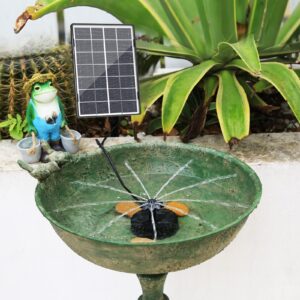 AISITIN 3.5W Solar Fountain Pump, Solar Fountain Outdoor with Upgraded Glass Solar Panel and Nozzles, Solar Water Fountain Pump for Bird Bath, Ponds, Garden, Fish Tank and Swimming Pool