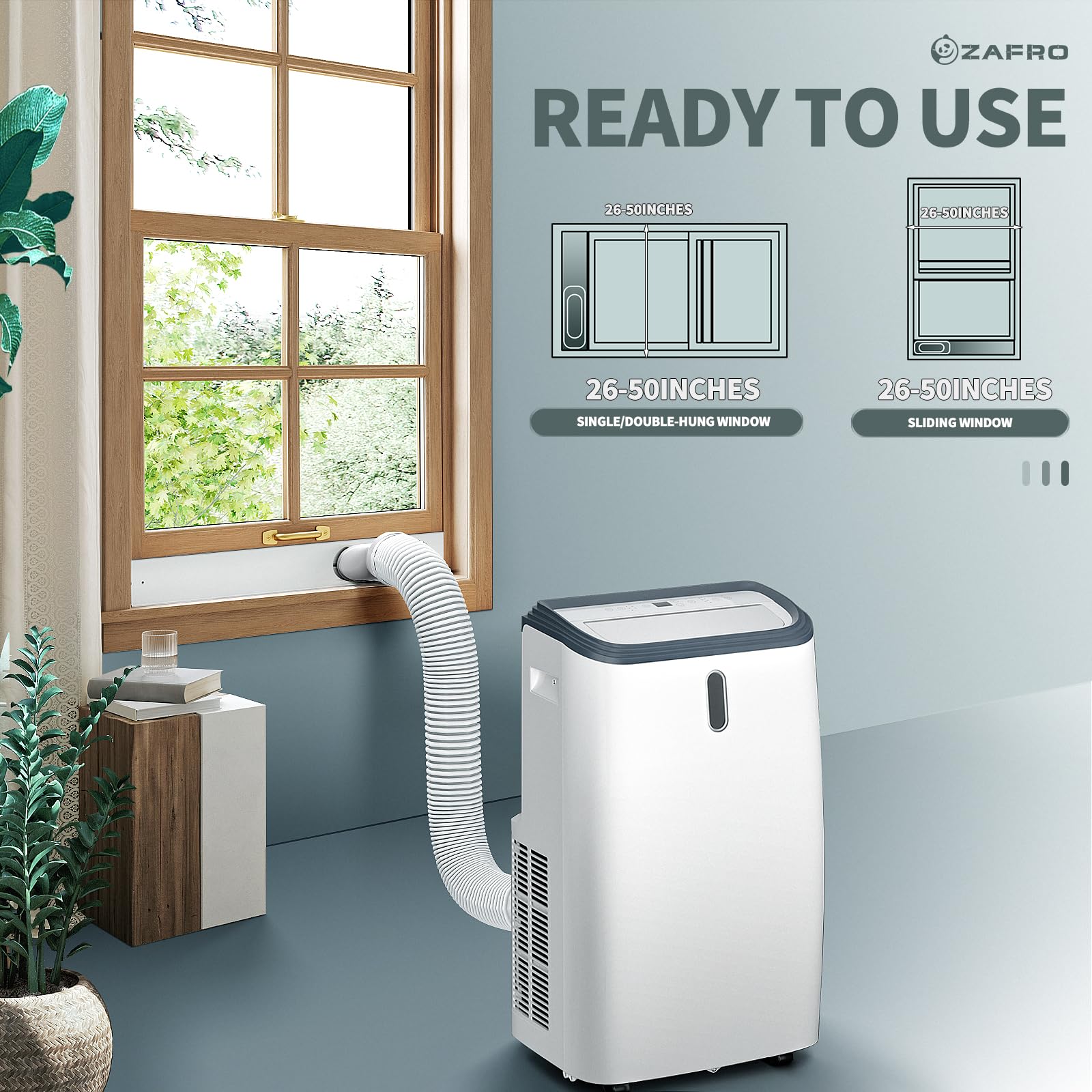 ZAFRO Portable Air Conditioners 14000 BTU Air Conditioner for Room Up to 700 Sq. Ft