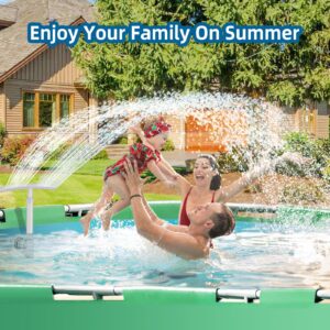 Pool Fountain for Above and In-Ground Pools, Dual Spray Pool Waterfall Fountain, 360°Adjustable Waterfall Pool Sprinkler Fountain for Cooling & Relaxation, Above and In-Ground Pool Accessories