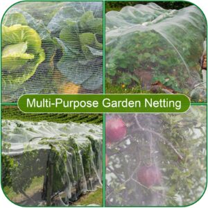 Garden Netting, Cookmaster 10x33FT Plant Covers, Ultra Fine Mesh Protection Netting for Vegetable Plants Fruits Shrubs Flowers Tree Crops, Greenhouse Row Cover Raised Bed Barrier Screen Net