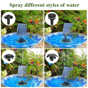 AISITIN 3.5W Solar Fountain Pump, Solar Fountain Outdoor with Upgraded Glass Solar Panel and Nozzles, Solar Water Fountain Pump for Bird Bath, Ponds, Garden, Fish Tank and Swimming Pool