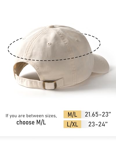 FURTALK Smile Face Baseball Cap for Women Men Adjustable Unstructured Washed Low Profile Baseball Hat Beige