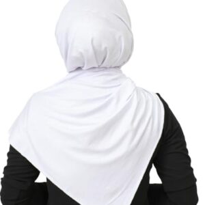 Prien Hijab for Women Viscose Scarf Lightweight Muslim Hijabs Long Shawl Islamic Scarves Turkey Silk Headscarf for Womens (White)