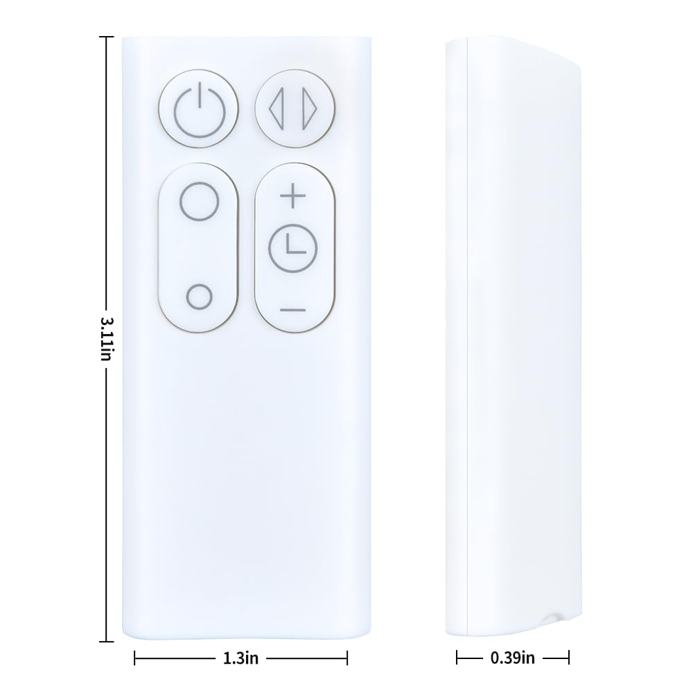 New Replacement Remote Only for Dyson Fan AM06 AM07 AM08, Part NO.965824-01 965824-02 - White