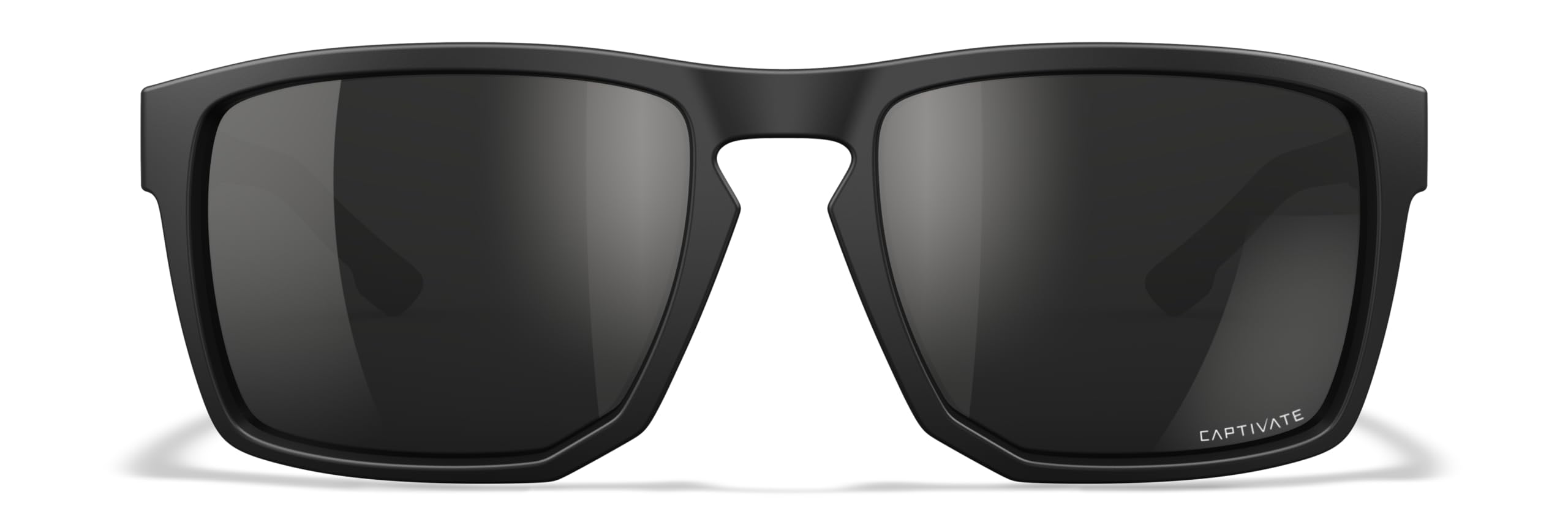 Wiley X WX Founder Sunglasses Safety Glasses for Men Shatterproof UV Eye Protection for Combat, Shooting Captivate Polarized Black Mirror Lenses Matte Black Frames