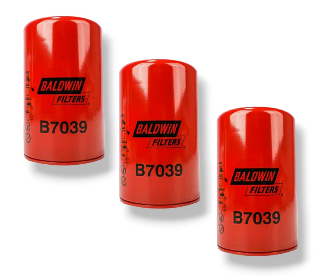 B7039 Spin-On Oil Filter Fits Ford/International Replaces LF3974 LF3630 (3 Pack)