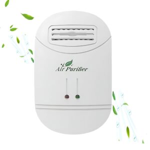 air ionizers for home, plug in air purifier，negative ion filtration system, quiet air freshener for bedroom, office, kitchen, portable air filter odor, smoke dust,mini air cleaner