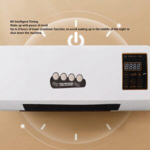 Wall Mounted Heate Mobile Small Wall Heater Natural Wind and Warm Air Blower Heating Machine Wide Angles Mobile Small Easy-Mount Heater Air Heater Use US Plug 110V 40-50℃